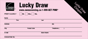 lucky draw ballot pad